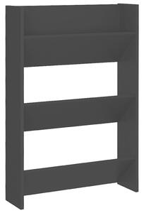 Wall Shoe Cabinet Black 60x18x90 cm Engineered Wood