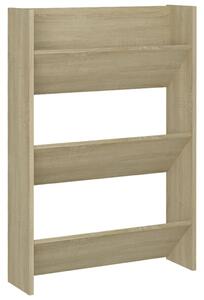 Wall Shoe Cabinet Sonoma Oak 60x18x90 cm Engineered Wood
