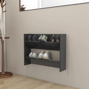 Wall Shoe Cabinet Grey 80x18x60 cm Chipboard