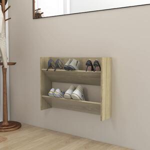 Wall Shoe Cabinet Sonoma Oak 80x18x60 cm Chipboard
