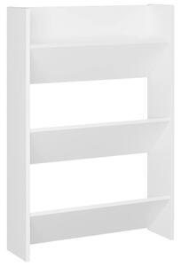 Wall Shoe Cabinet White 60x18x90 cm Engineered Wood