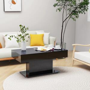 Coffee Table High Gloss Black 96x50x45 cm Engineered Wood