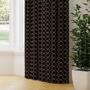 Trellis Made to Measure Curtains Blue/Brown