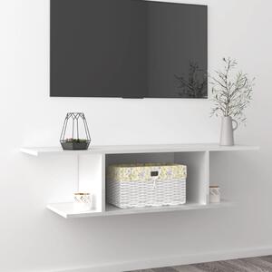 Wall Mounted TV Cabinet High Gloss White 103x30x26.5 cm