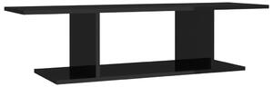Wall Mounted TV Cabinet High Gloss Black 103x30x26.5 cm
