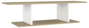 Wall Mounted TV Cabinet White and Sonoma Oak 103x30x26.5 cm