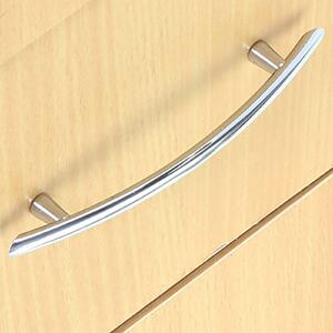 Welbeck 30mm Zinc Chrome Pull Slim Tapered Cabinet Handle - 2 Pack