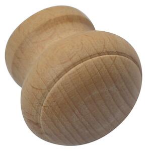 Beech 128mm Ringed Natural Wooden Cabinet Knob - 2 Pack