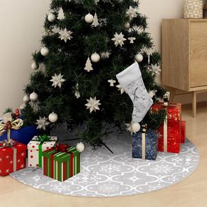Luxury Christmas Tree Skirt with Sock White 90 cm Fabric