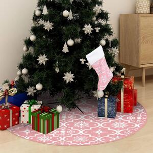 Luxury Christmas Tree Skirt with Sock Pink 90 cm Fabric