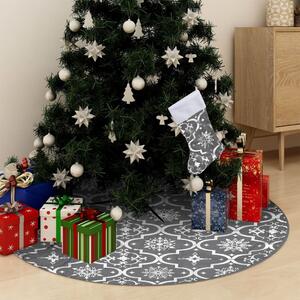 Luxury Christmas Tree Skirt with Sock Grey 90 cm Fabric