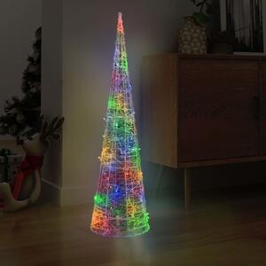 Acrylic Decorative Pyramid LED Light Cone Colourful 120 cm