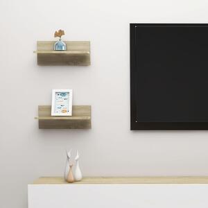Wall Shelves 2 pcs Sonoma Oak 40x11.5x18 cm Chipboard