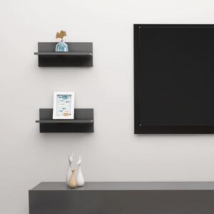 Wall Shelves 2 pcs Grey 40x11.5x18 cm Chipboard