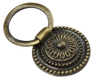 Pembridge 50mm Zinc Antique Brass Ring Pull Handle - 2 Pack