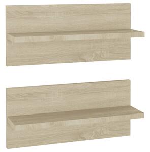 Wall Shelf 2 pcs Sonoma Oak 40x11.5x18 cm Engineered Wood