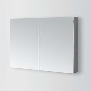 Badminton Double Door Bathroom Mirror Cabinet - 700x800mm