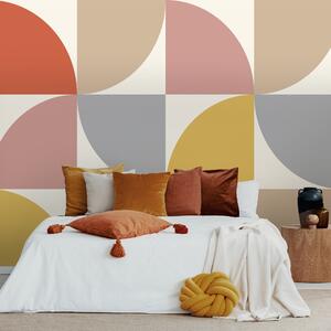 Elements Anton Mural Blue/Pink/Yellow