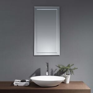 Bibury Bevelled Edge Rectangular Mirror on Mirror - 42x80cm