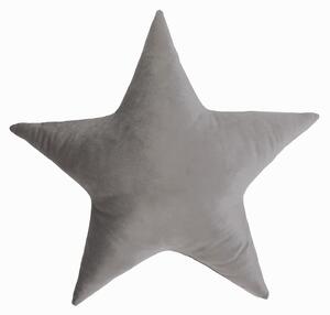Star Velvet Cushion - Silver