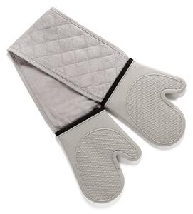 Grey Silicone Double Oven Glove Grey