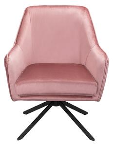 Pia Pleat Swivel Chair - Rose