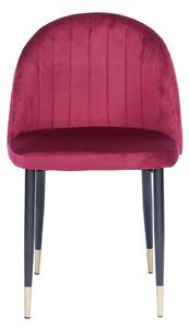Illona Velvet Dining Chairs - Set of 2 - Berry