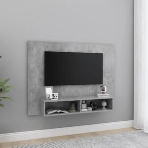 Wall TV Cabinet Concrete Grey 120x23.5x90 cm Chipboard
