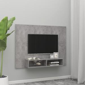 Wall TV Cabinet Concrete Grey 135x23.5x90 cm Engineered Wood
