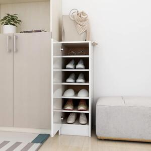 Shoe Cabinet High Gloss White 32x35x92 cm Engineered Wood