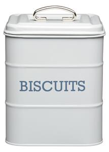 Grey Biscuit Storage Tin Grey