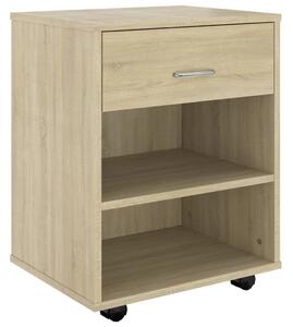 Rolling Cabinet Sonoma Oak 46x36x59 cm Engineered Wood