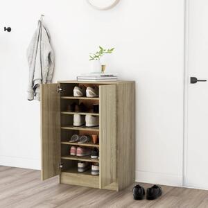 Shoe Cabinet Sonoma Oak 60x35x92 cm Engineered Wood