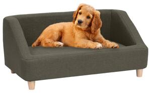 Dog Sofa Dark Grey 85x50x39 cm Linen