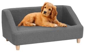 Dog Sofa Grey 85x50x39 cm Linen