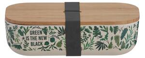 Typhoon Bamboo Fibre Leaf Lunch Box Green, Brown and Cream