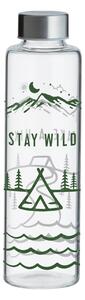 Typhoon 600ml Stay Wild Glass Water Bottle Green, Grey and Silver