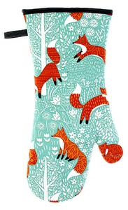 Ulster Weavers Foraging Fox Oven Glove Blue, White and Orange