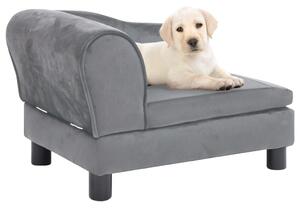 Dog Sofa Grey 57x34x36 cm Plush