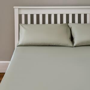 The Willow Manor Easy Care Percale Single Fitted Sheet - Light Grey