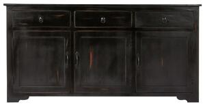 Sideboard Black 160x40x80 cm Solid Mango Wood
