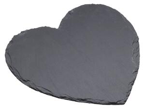 Artesa Slate Heart Serving Platter Black