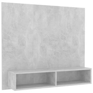 Wall TV Cabinet Concrete Grey 102x23.5x90 cm Engineered Wood