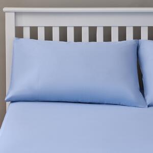 The Willow Manor Easy Care Percale Housewife Pillowcase Pair - Light Blue