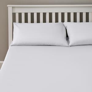 The Willow Manor Easy Care Percale Single Fitted Sheet - Stone