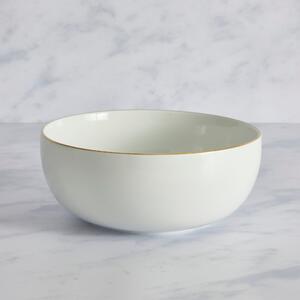 Gold Serving Bowl White