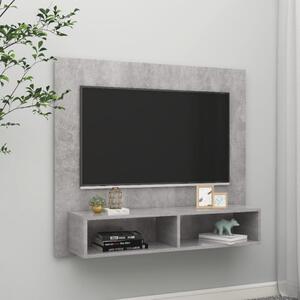 Wall TV Cabinet Concrete Grey 102x23.5x90 cm Chipboard