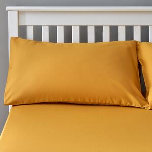 The Willow Manor Easy Care Percale Housewife Pillowcase Pair - Ochre