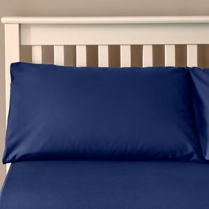 The Willow Manor Easy Care Percale Housewife Pillowcase Pair - Navy