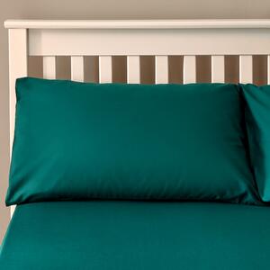 The Willow Manor Easy Care Percale Housewife Pillowcase Pair - Dark Teal